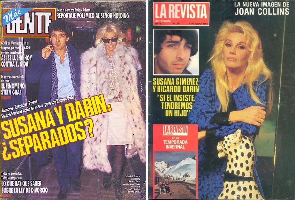 El largo romance entre Susana Giménez y Ricardo Darín.