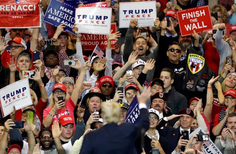 Estrategia. Trump suele agitar el odio hacia sus rivales entre sus seguidores y de esa manera agranda la polarización que existe en Estados Unidos. (AP)