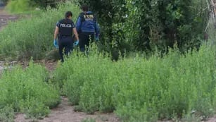 Pericias. Efectivos de Policía Científica rastrearon cada rincón del descampado del barrio Pucará donde el niño fue hallado herido. Ignacio Blanco / Los Andes
