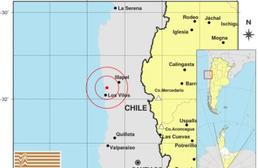 El epicentro del temblor fue Chile y se ubicó en los 5,2 grados.
