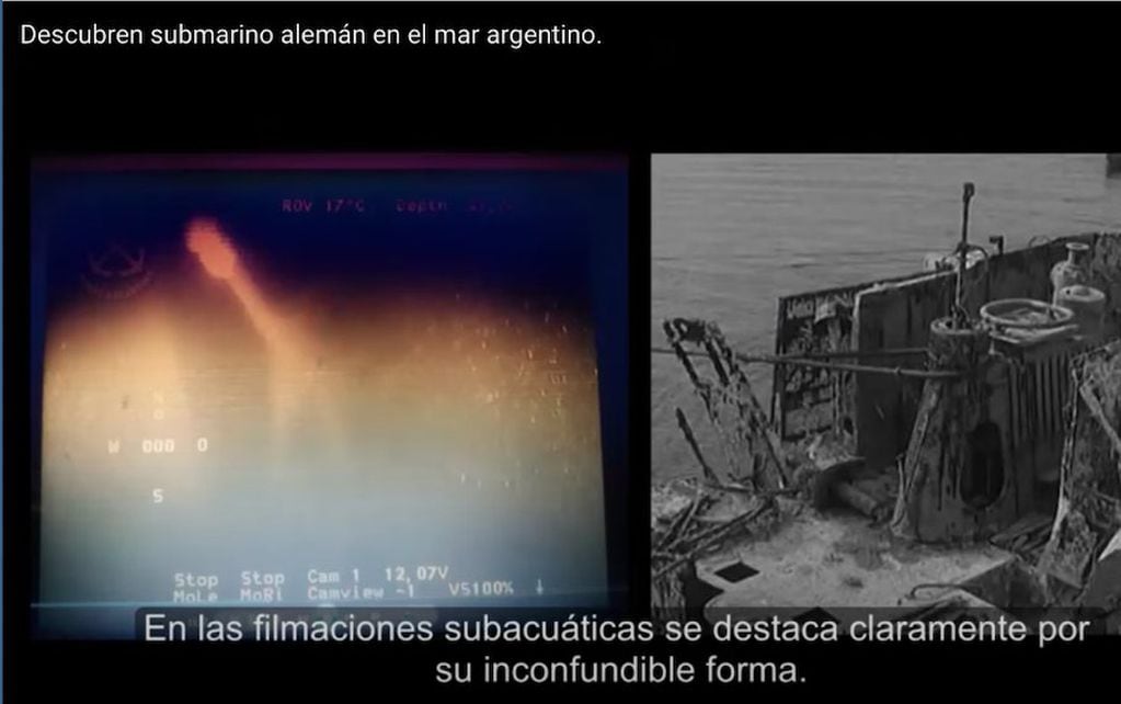 Descubren un submarino alemán en el mar argentino e investigan su perteneció a la flota nazi. / Foto: Gentileza