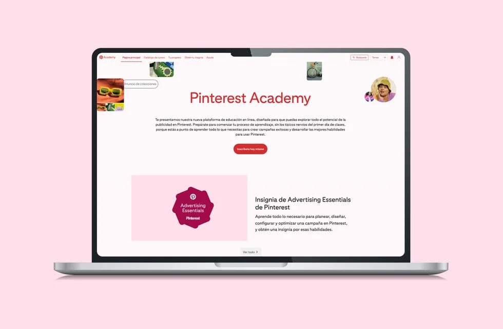 Pinterest Academy cuenta con más de 12 cursos disponibles, formados por más de 30 lecciones. Imagen ilustrativa / Pinterest
