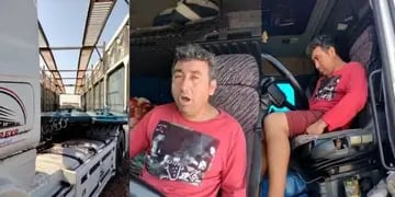 Video: el estado deplorable en el que encontraron a un camionero chileno que viajaba a Santa Fe