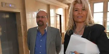 Lobos y Claudia Sgró llegan a tribunales en la primera jornada del juicio oral. Mañana continúa el debate Orlando Pelichotti / Los Andes