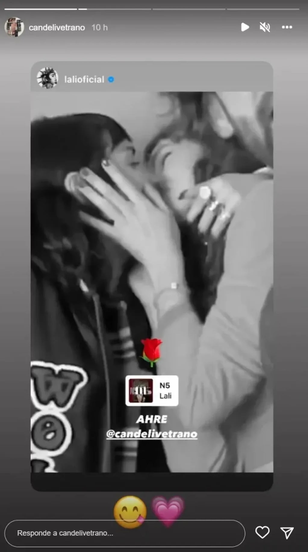 Lali y Cande se mostraron a los besos en Instagram