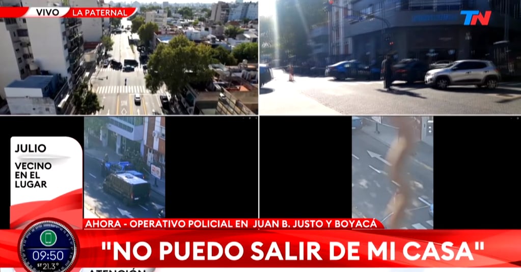 Montaron un impresionante operativo policiales en la Ciudad de Buenos Aires - Foto TN