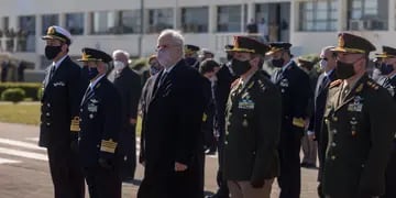 El ministro de Defensa, Jorge Taiana, en el acto de este miércoles. (Prensa Ministerio de Defensa)
