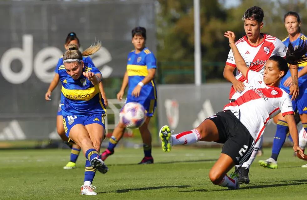 Superclásico River- Boca en la fecha 1 del femenino. Camila Gómez Ares, la autora del 1-0.