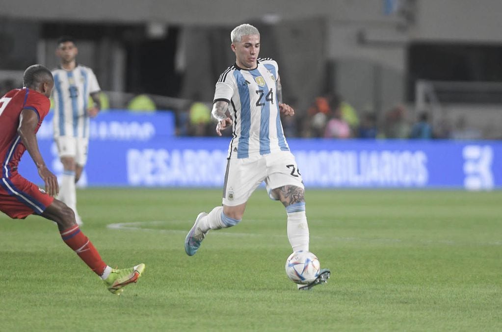 Argentina enfrentó a Panamá en un amistoso internacional disputado en la cancha de River de Buenos Aires. El cotejo sirvió de festejo para la obtención de la Copa del Mundo en Qatar 2022. (Federico López Claro)