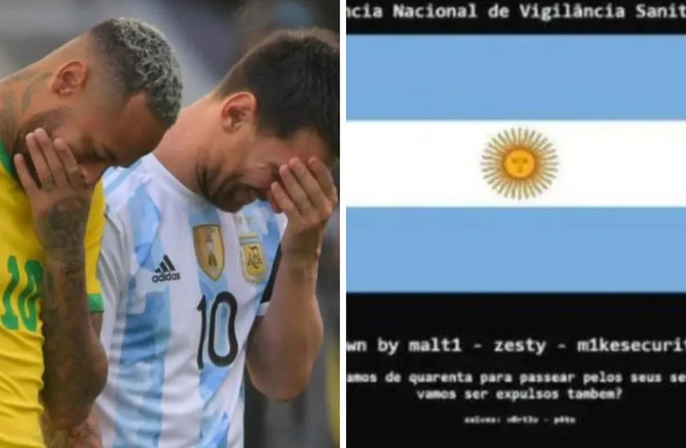 La página de Anvisa fue atacada y pusieron una bandera argentina.