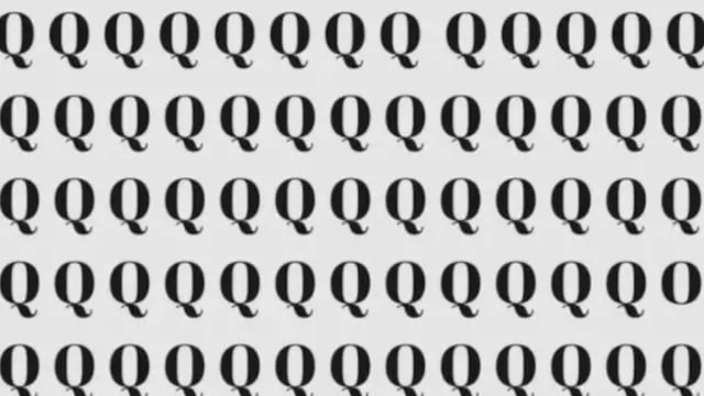¿ podés encontrar la letra O entre todas las Q en menos de 10 segundos?