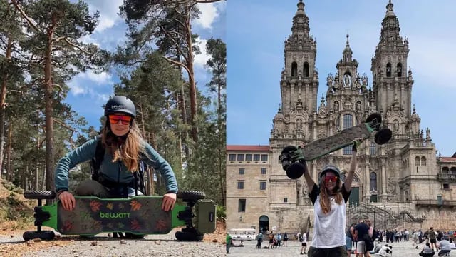 Evangelina recorre el mundo con su skate