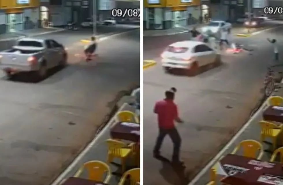 Un hombre fue atropellado dos veces seguidas en menos de 2 minutos en Brasil.