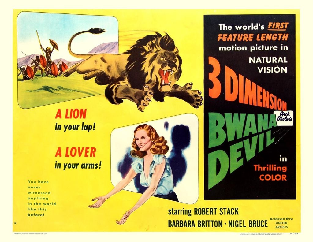Póster de "Bwana Devil" (1952), de Arch Oboler