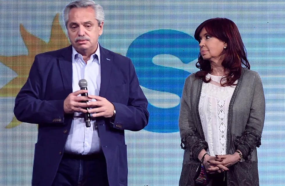 El presidente de la Nación, Alberto Fernández, y la vicepresidente, Cristina Fernández, en las horas posteriores al reconocimiento de la derrota en las PASO 2021.