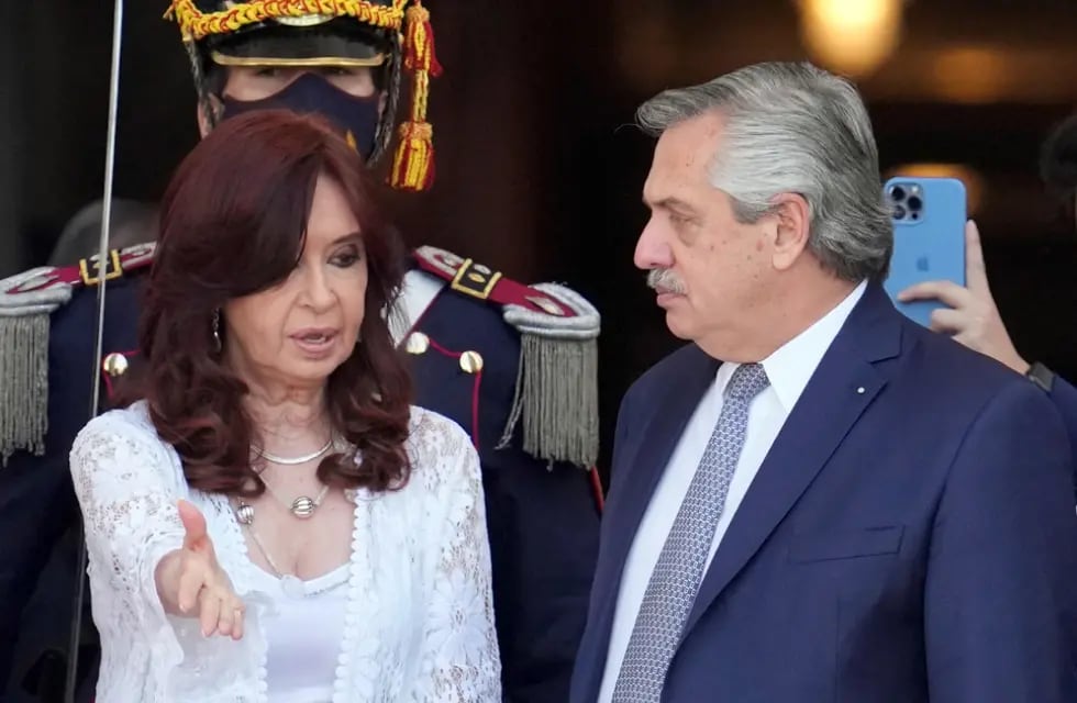 La vicepresidenta Cristina Fernández y el jefe de Estado, Alberto Fernández.