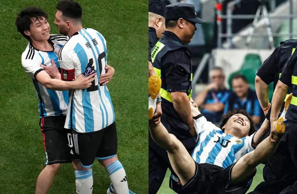 Un fanático chino salió contento tras conocer a Messi