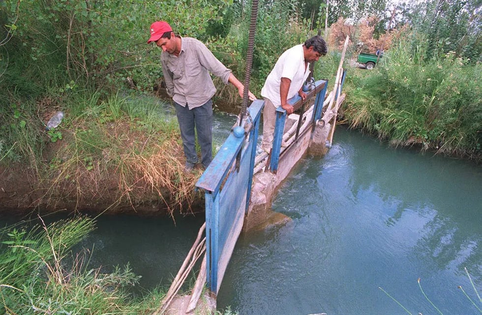La regulación de caudales contribuye a un mejor aprovechamiento del agua para riego. 
FOTO, MARCOS GARCIA. LOS ANDES.
