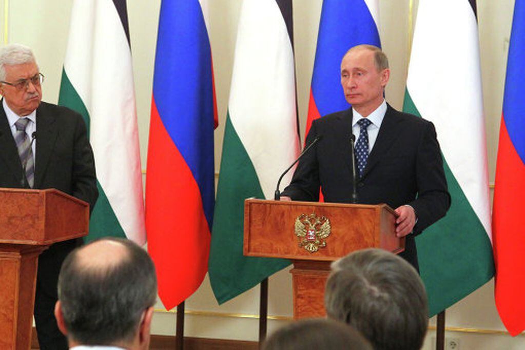 Mahmud Abás y Vladimir Putin, presidentes de Palestina y Rusia respectivamente