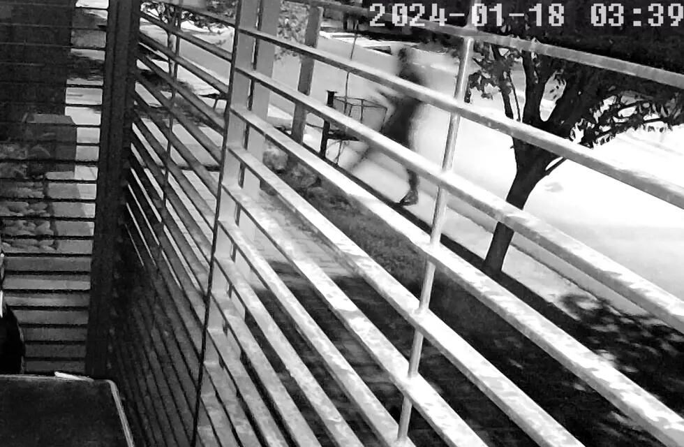 Un video registrado por una cámara de seguridad de un particular muestra el momento exacto del robo. - Captura de video