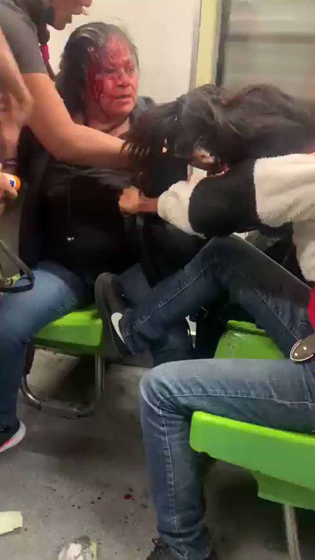 Dos mujeres protagonizaron una pelea en el interior de un vagón del metro. Foto: Web