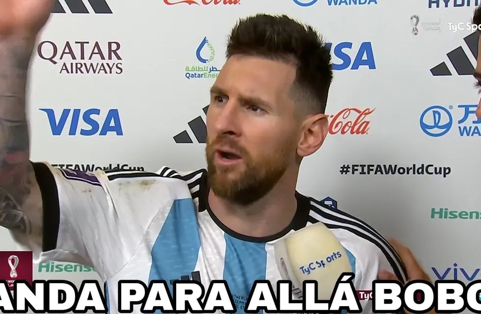 El enojo Messi.