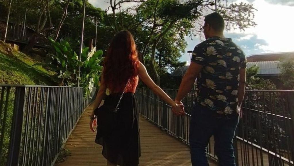 Danny y Luz, cinco años despúes de iniciar su noviazgo en Colombia