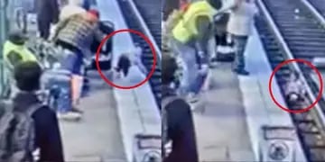 Una indigente arrojó a una nena de tres años a las vías del tren