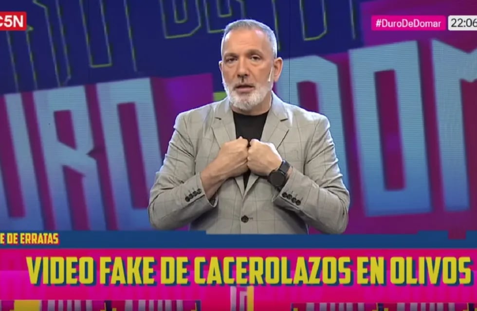 En C5N mostraron un cacerolazo contra Milei, pero era falso: así lo admitió Pablo Duggan (Captura TV)