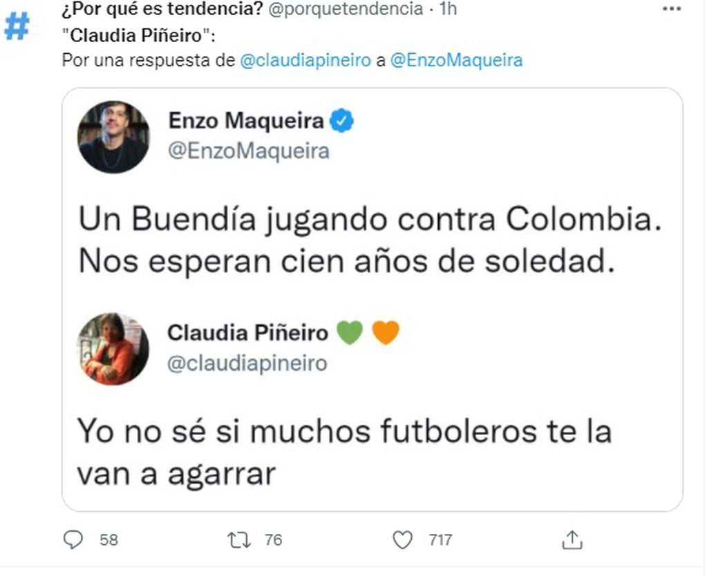 El prejuicioso tuit de Claudia Piñeiro que se hizo tendencia en Twitter