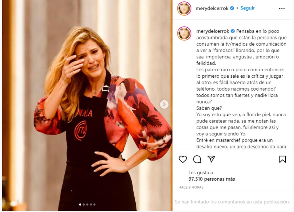 Mery del Cerro en Instagram.