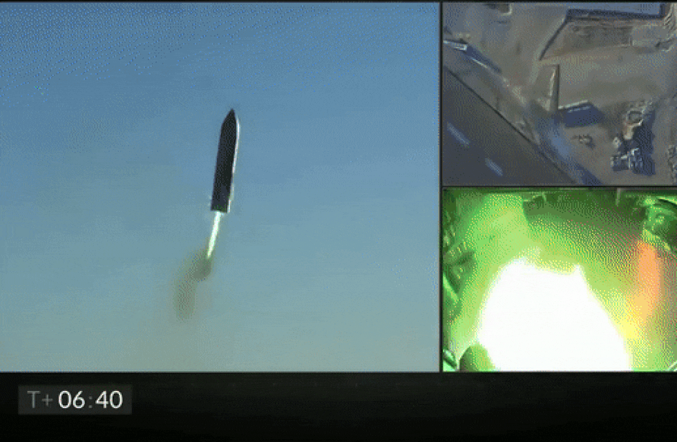 La nave Starship de la empresa SpaceX explotó al intentar aterrizar de forma vertical.