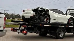 Un Ferrari valuado en más de 500 mil dólares chocó en la colectora de Panamericana