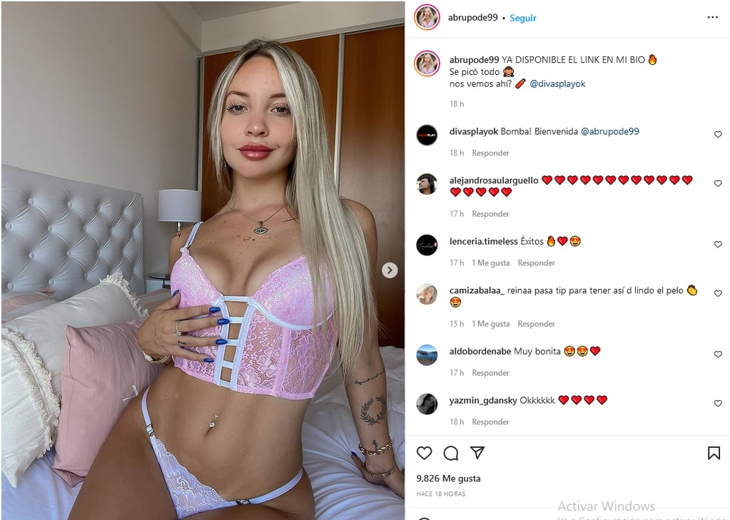Abril Urtuser anunció en su Instagram su ingreso a Divas Play