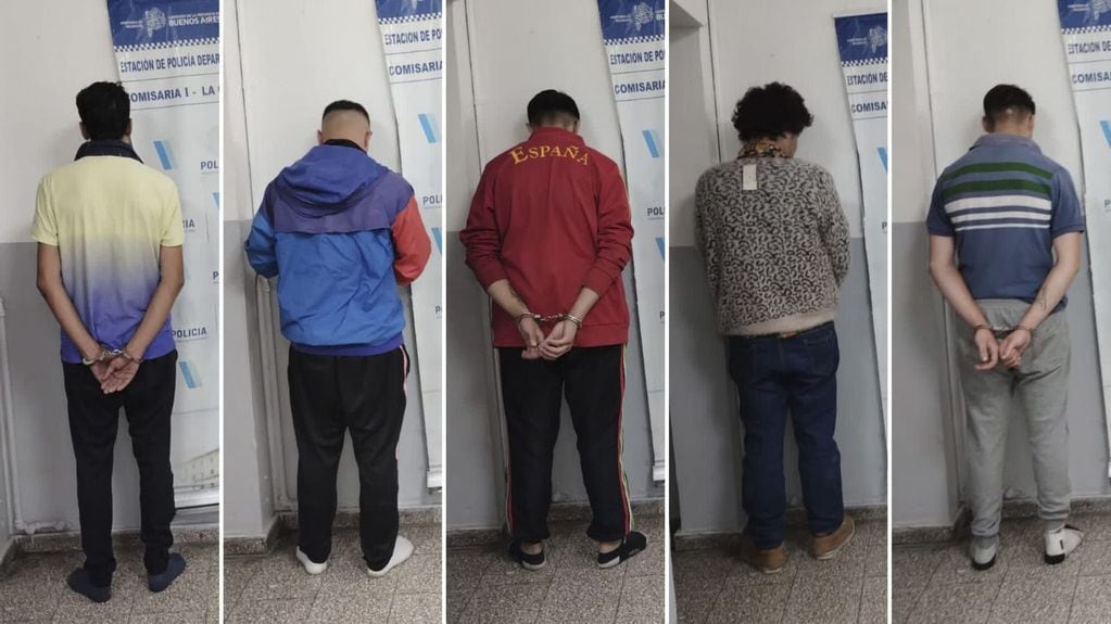 Cinco de los 15 detenidos por el crimen de Tomás. Foto: Redes.
