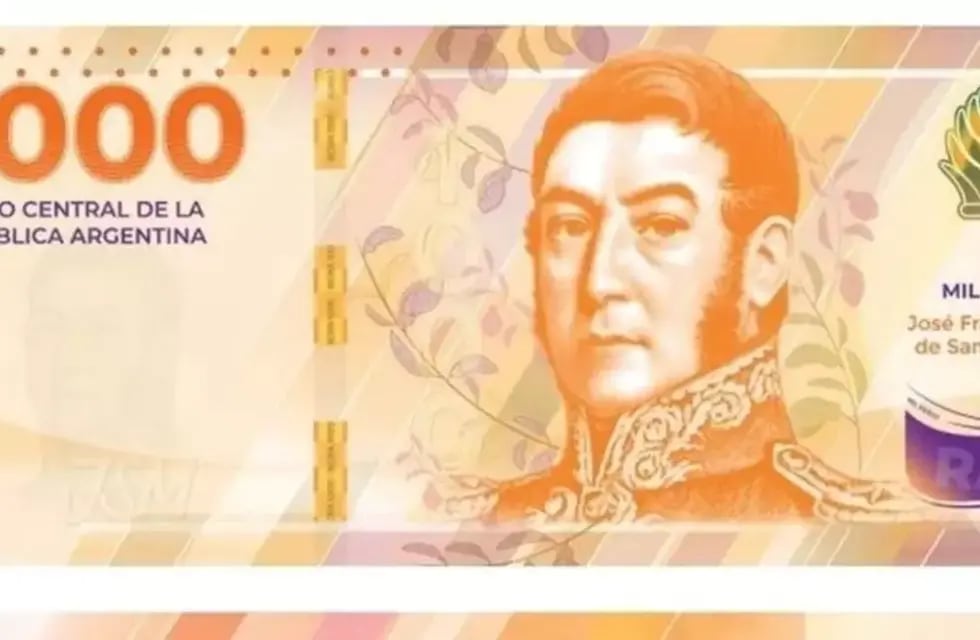 El nuevo billete de $1000 con el retrato de San Martín ya está en circulación.