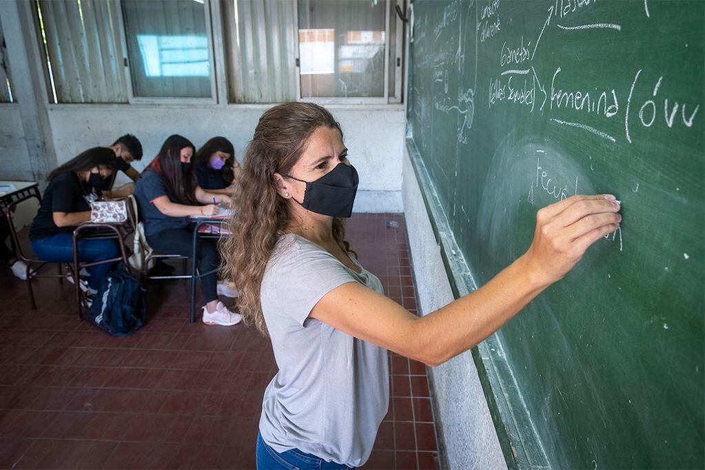 Alumnos de segundo año del secundario y de cuarto grado del nivel primario participaron del primer Relevamiento Provincial de Aprendizajes (RPA).  Foto: Ignacio Blanco / Los Andes