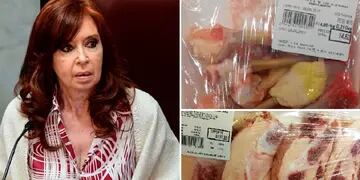 En 2017, Cristina Kirchner mostró su preocupación por la venta de huesos de pollo en un supermercado.