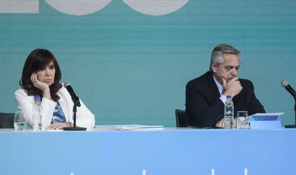 La vicepresidenta Cristina Fernández De Kirchner y el presidente Alberto Fernández. Foto: Federico Lopez Claro