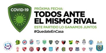 La Superliga lanzó  la campaña "Todos contra el mismo rival", en el marco de la emergencia sanitaria por la pandemia de coronavirus. 
