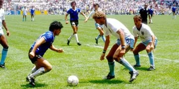 Maradona hizo el "gol del siglo" ante Inglaterra. (Foto. Internet)