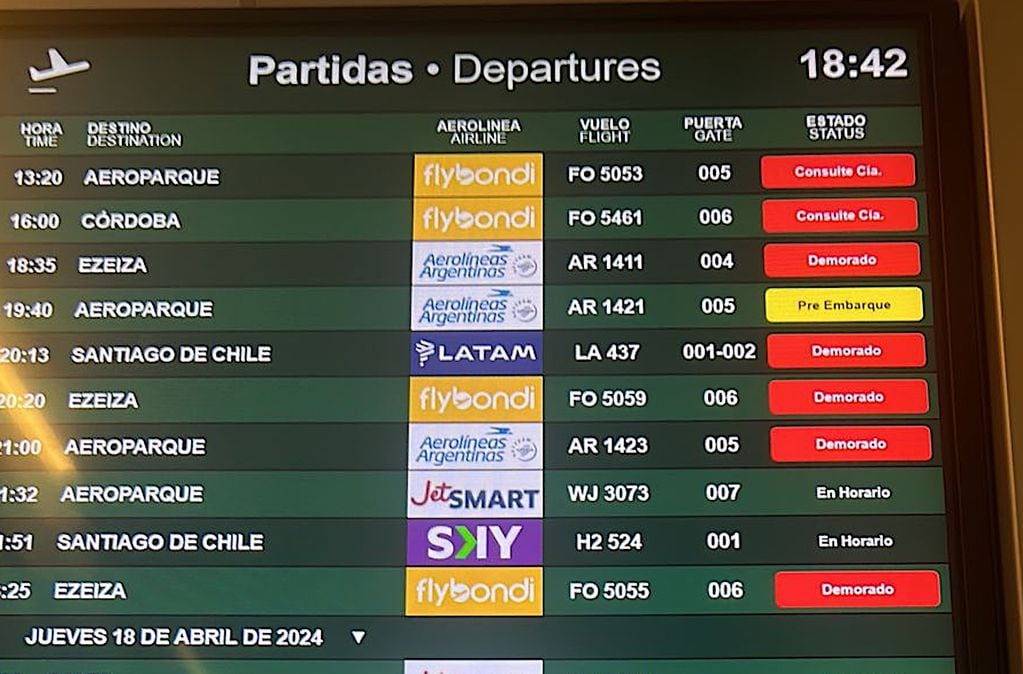 Por amenaza de bomba demoraron vuelos en el aeropuerto de Mendoza.