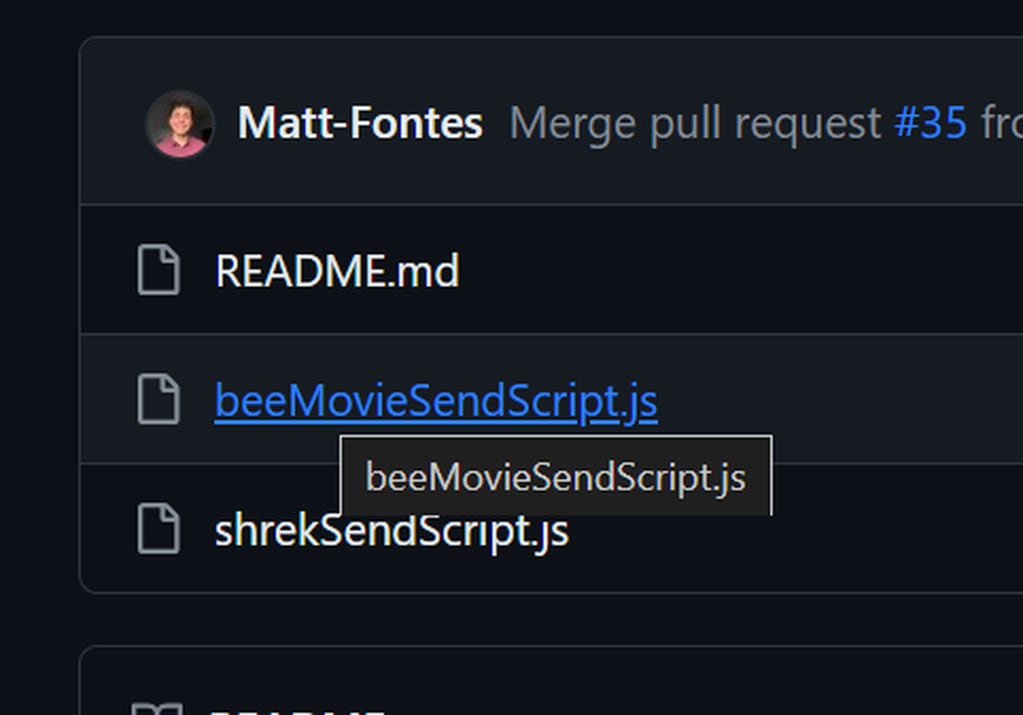 El código permite enviar un guión compleyo frase por frase (Captura de pantalla)