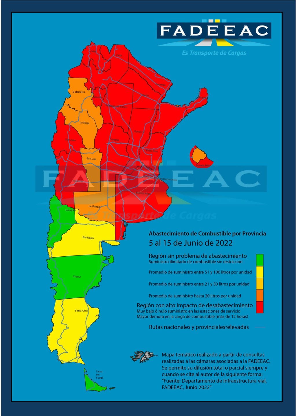 El mapa del desabastecimiento de gasoil en el país que ya abarca a 21  provincias | Economía