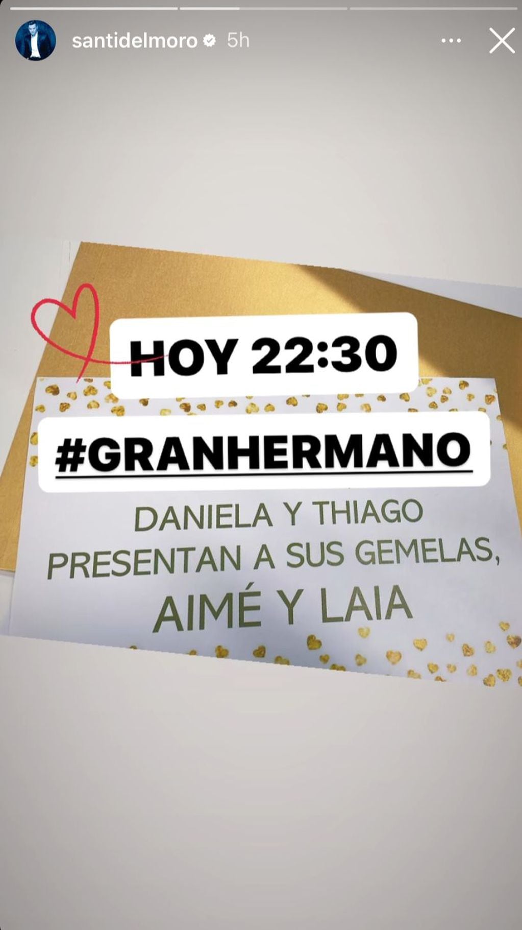 Los memes por el anuncio de Santiago del Moro sobre Thiago y Daniela de Gran Hermano. Captura de pantalla.