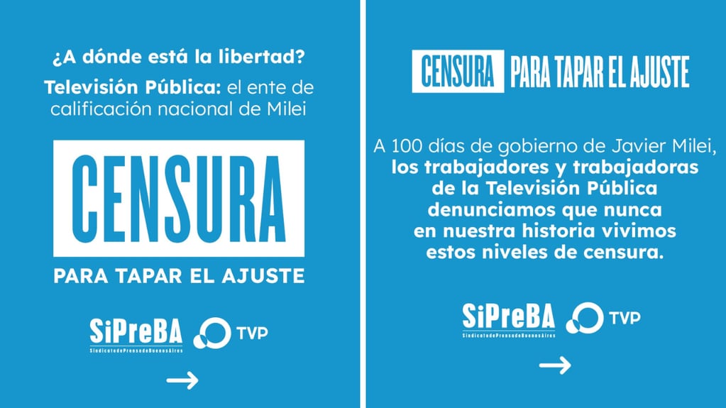 Comunicado de los trabajadores de TV Pública (Foto: Prensa trabajadores TV Pública)