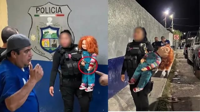 Insólito video: Detienen a un muñeco Chucky que aterrorizaba en las calles de México