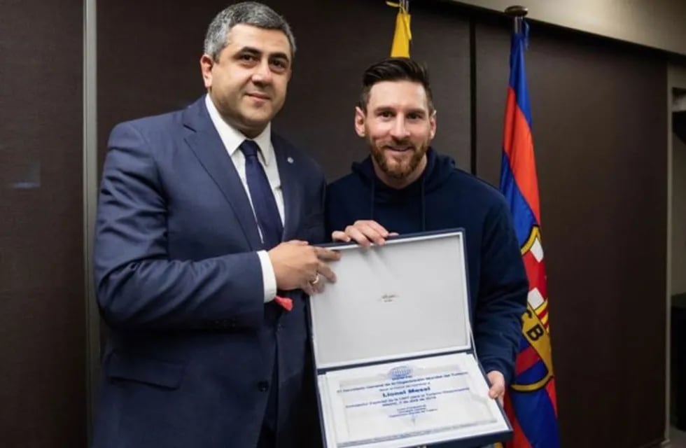 Messi fue nombrado "Embajador de Turismo Responsable" por la OMT