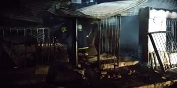 Incendio de una casa en Valle de Uco
