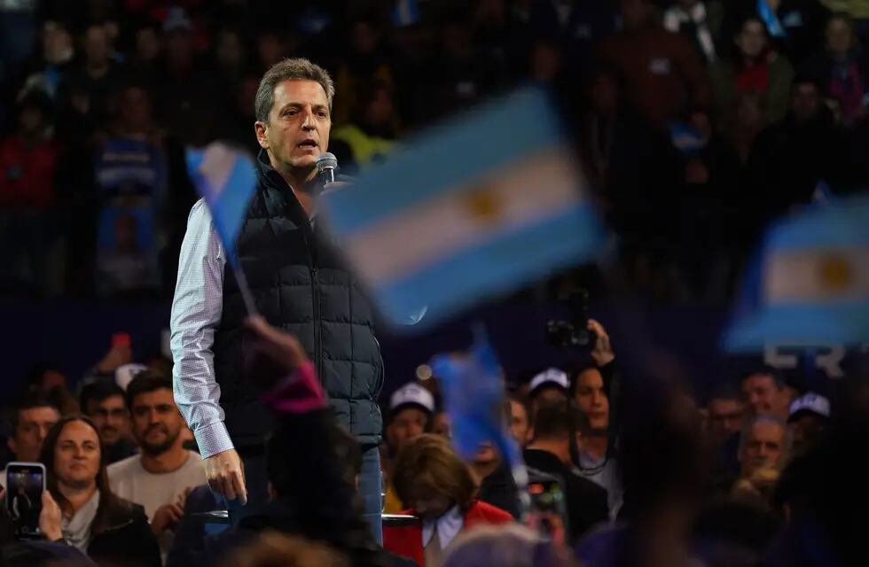 Sergio Massa encabezó el acto del Frente Renovador. - Foto: Clarín